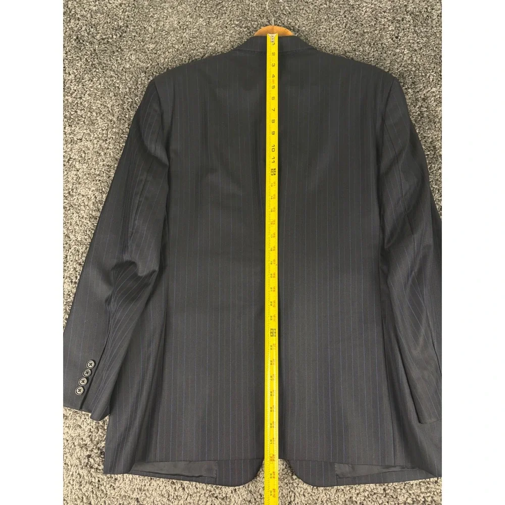 Brooks Brothers Vitale Barberis Canonico Suit Mens 44R W39 Navy Pinstripe Wool